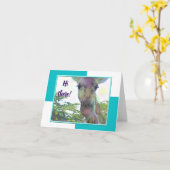 Giraffen-Zoo-Tieranmerkungs-Karte Karte (Gelbe Blume)