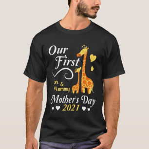 Giraffen zusammen Sohn und Mami unsere ersten Mütt T-Shirt