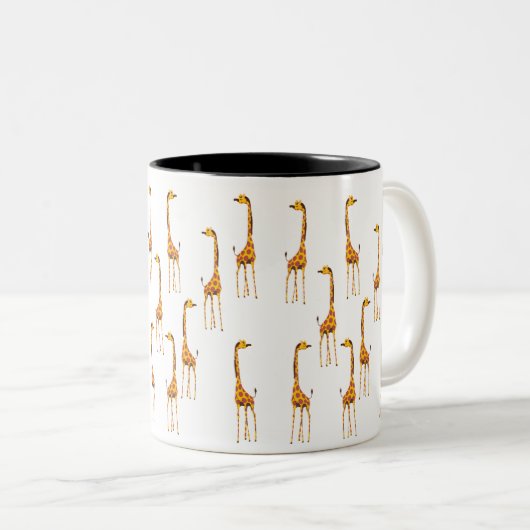 Giraffen Zweifarbige Tasse (VorderseiteRechts)