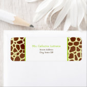 Giraffenaufkleber für Druck und Grüne Anschrift (Insitu)