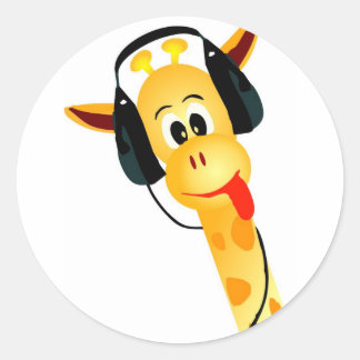 Giraffenaufkleber Runder Aufkleber