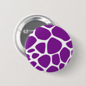 Giraffenausdruck, Lila Giraffe, Tierausdruck Button (Vorne & Hinten)