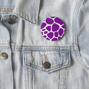 Giraffenausdruck, Lila Giraffe, Tierausdruck Button