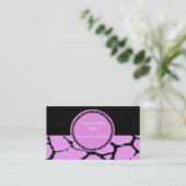 Giraffenausdruck mit Circle Accent Business Card Visitenkarte (Stehend Vorderseite)