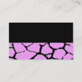 Giraffenausdruck mit Circle Accent Business Card Visitenkarte (Rückseite)