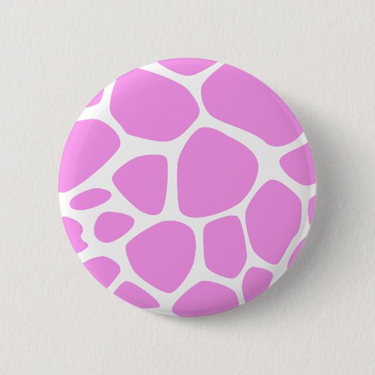 Giraffenausdruck, Rosa Giraffe, Tierausdruck, Dsch Button (Vorderseite)