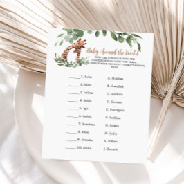 Giraffenbaby rund um das Weltspiel