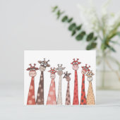 Giraffenbande Postkarte (Stehend Vorderseite)