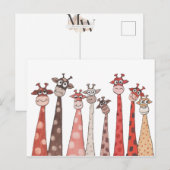 Giraffenbande Postkarte (Vorne/Hinten)