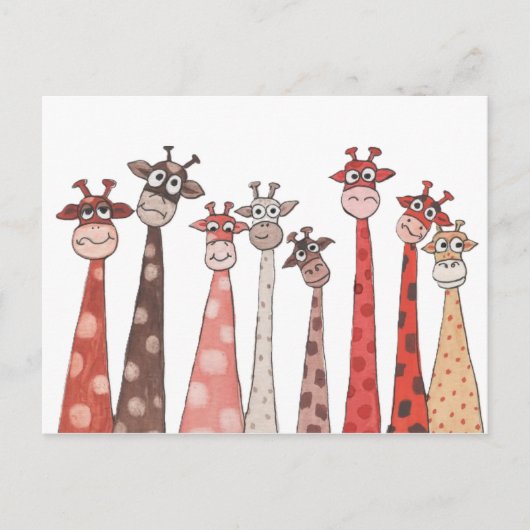 Giraffenbande Postkarte (Vorderseite)