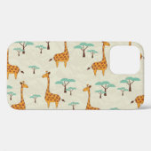 Giraffenbaumstruktur Vintage Muster. Case-Mate iPhone Hülle (Rückseite (Horizontal))