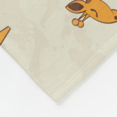 Giraffenbaumstruktur Vintage Muster. Fleecedecke (Ecke)
