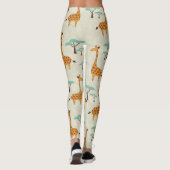 Giraffenbaumstruktur Vintage Muster. Leggings (Rückseite)