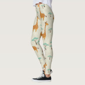 Giraffenbaumstruktur Vintage Muster. Leggings (Links)