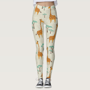 Giraffenbaumstruktur Vintage Muster. Leggings