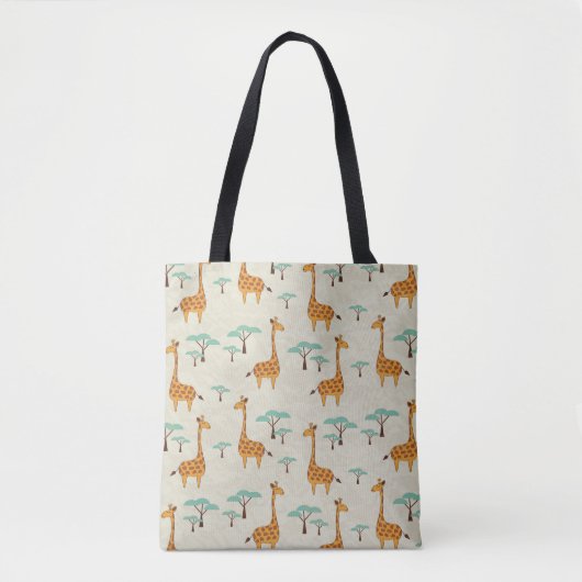 Giraffenbaumstruktur Vintage Muster. Tasche (Vorderseite)
