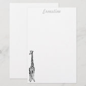 Giraffenbriefpapier - personalisiert briefpapier (Vorne/Hinten)