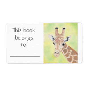 Giraffenbuchaufkleber