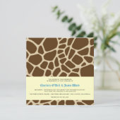 GiraffendruckHochzeit Einladung (Stehend Vorderseite)