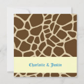 GiraffendruckHochzeit Einladung (Rückseite)