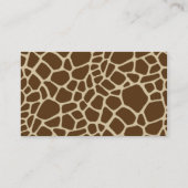 Giraffendruckrosa-Mamakarte Telefonnummerkarte (Rückseite)
