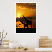 Giraffenfamilie 2 poster (Küche)