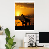 Giraffenfamilie 2 poster (Heimbüro)