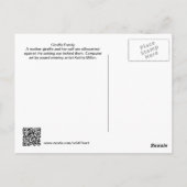 Giraffenfamilie 2 postkarte (Rückseite)