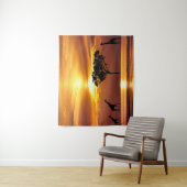 Giraffenfamilie bei Sunset Wall Art Tapestry Wandteppich (Beispiel)
