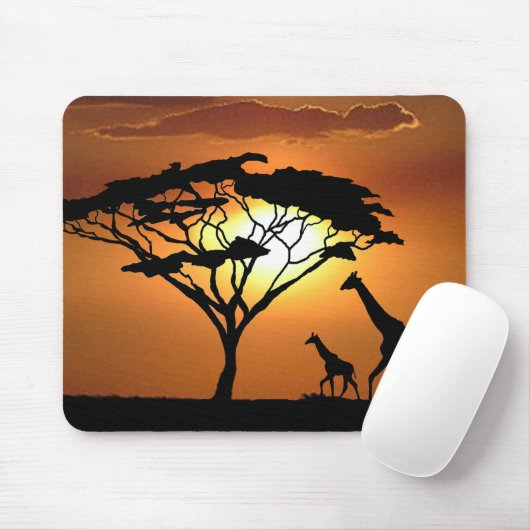 Giraffenfamilie Mousepad (Mit Mouse)