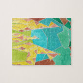 Giraffenfamilie Original Abstrakt Kunst Puzzle (Horizontal)