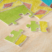 Giraffenfamilie Original Abstrakt Kunst Puzzle (Seite)