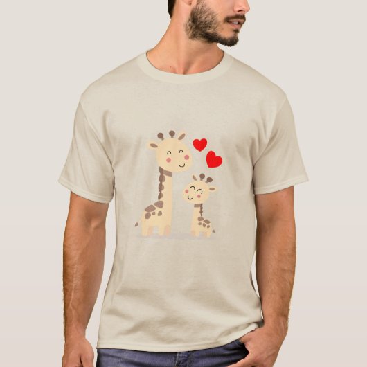 Giraffenfamilie T-Shirt (Vorderseite)