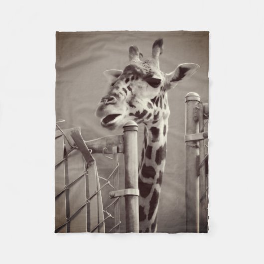 Giraffenfotografie - Vintager Stil Fleecedecke (Vorderseite)