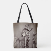Giraffenfotografie - Vintager Stil Tasche (Rückseite)