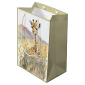 Giraffengeschenktasche Mittlere Geschenktüte (Rückseite Schrägansicht)