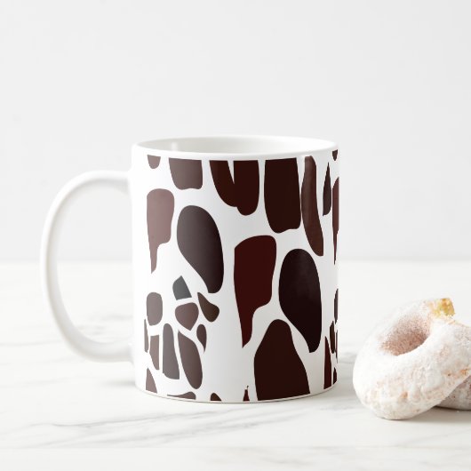 Giraffenhaut-Muster Kaffeetasse (Mit Donut)