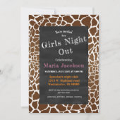 Giraffenkalkpappe Einladung (Vorderseite)