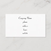 Giraffenkarte für Schwarz und Türkis Visitenkarte (Rückseite)