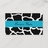 Giraffenkarte für Schwarz und Türkis Visitenkarte (Vorderseite)