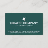 Giraffenkartenkreis Visitenkarte (Rückseite)