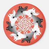 Giraffenkreis Magnet (Vorne)