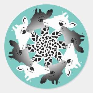 Giraffenkreis-Magnetknopf Klassischer Rundsti Runder Aufkleber