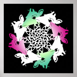 Giraffenkreis Poster