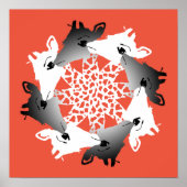 Giraffenkreis Poster (Vorne)