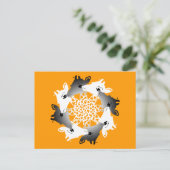 Giraffenkreis Postkarte (Stehend Vorderseite)
