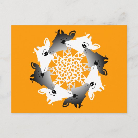Giraffenkreis Postkarte (Vorderseite)