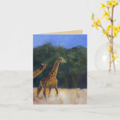 Giraffenliebe Karte (Gelbe Blume)