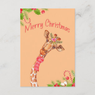 Giraffenliebhaber Giraffen Afrika Frohe Weihnachte Begleitkarte