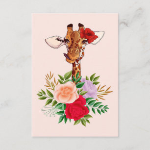 Giraffenliebhaber Giraffen Afrika Und Blume Begleitkarte
